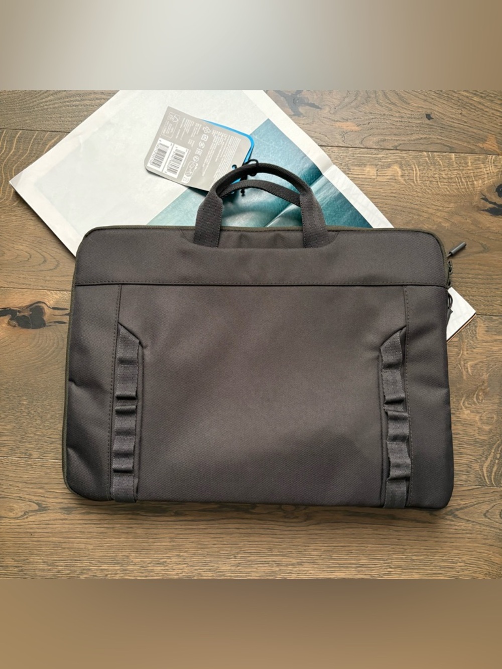 New HP 15.6” Modular Laptop Sleeve Top Handle Detachable Strap In Green
